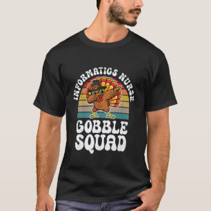 Camiseta Dia de Ação de Graças Informática Enfermeira Gobbl