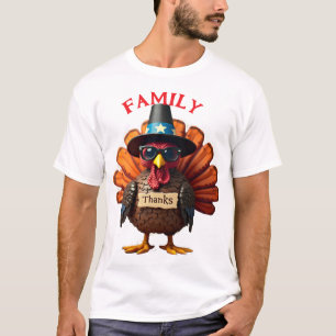 Camiseta Dia de Ação de Graças janta de banquete na Turquia