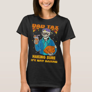 Camiseta Dia de Ação de Graças Pai Imposto Esqueleto Peru E
