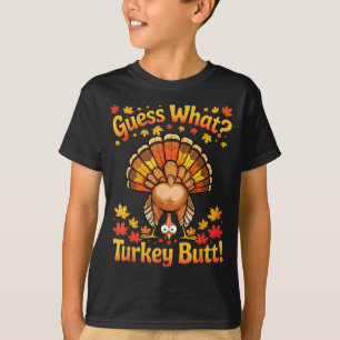 Camiseta Dia de Ação de Graças Piada Adivinhe O Que Bunda d