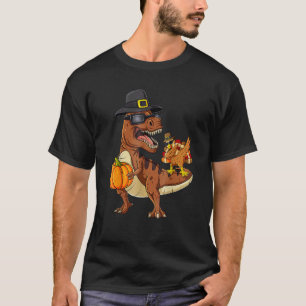 Camiseta Dia de Ação de Graças Rex Dabbing Turkey Meninas C