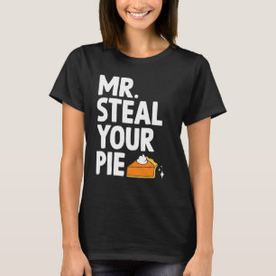 Camiseta Dia de Ação de Graças Sr. Roube Seu Bolo