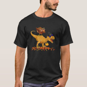 Camiseta Dia de Ação de Graças T Rex Dinossaur Turquia Cost