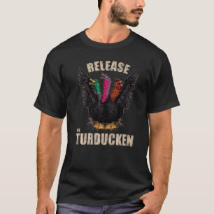 Camiseta Dia de Ação de Graças Turquia Turducken Kaiju Mons