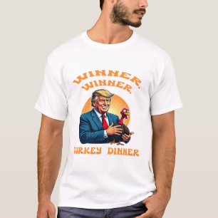 Camiseta Dia de Ação de Graças Vencedor Vencedor Jantar d