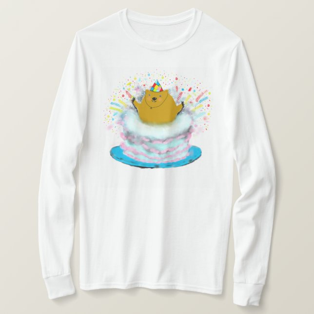 Camiseta Dia de aniversário do Groundhog (Frente do Design)