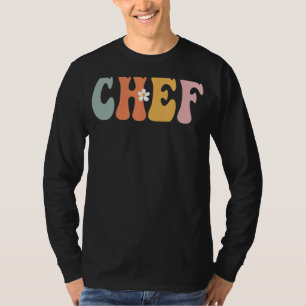Camiseta Dia De Apreciação Da Chef Groovy Vintage Para As M