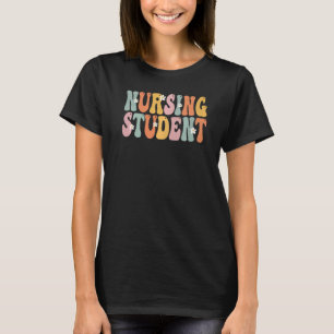 Camiseta Dia de apreciação de estudante de enfermagem retrô