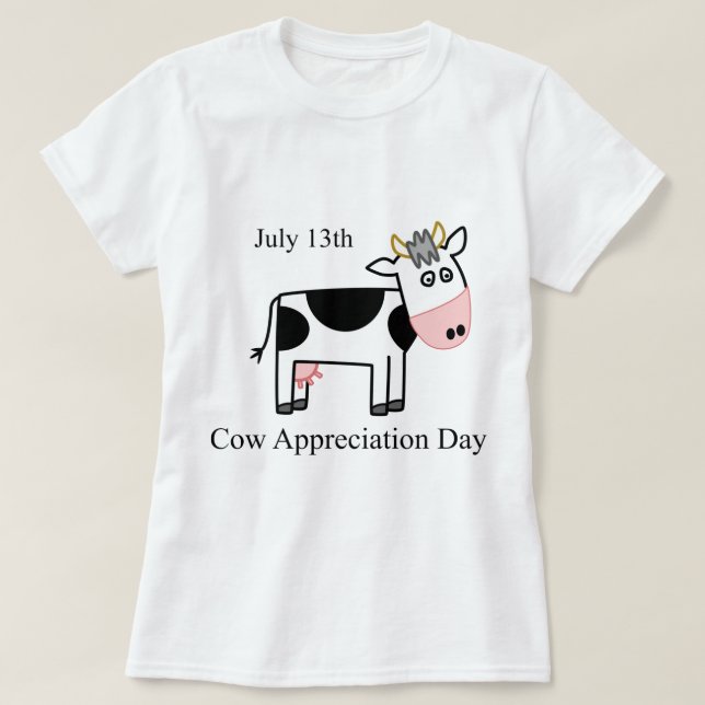 Camiseta Dia de Apreciação de Vaca (Frente do Design)