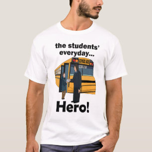 Camiseta Dia de Apreciação dos Heróis Estudantes Motoristas