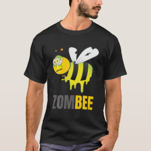 Camiseta Dia de as Bruxas engraçado Bumble Bee Zombee Zombi