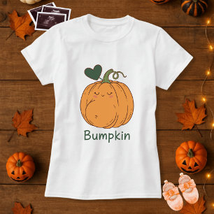 Camiseta Dia de as Bruxas engraçado Bumpkin Pumpkin Gravide