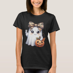 Camiseta Dia de as Bruxas engraçado Camouflage Camo Ghost H