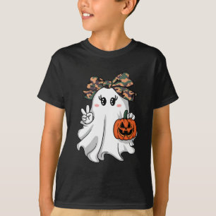 Camiseta Dia de as Bruxas engraçado Camouflage Camo Ghost H