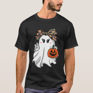 Camiseta Dia de as Bruxas engraçado Camouflage Camo Ghost H