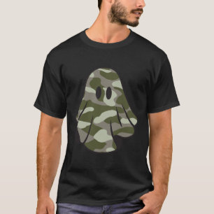Camiseta Dia de as Bruxas engraçado Camouflage Camo Ghost H
