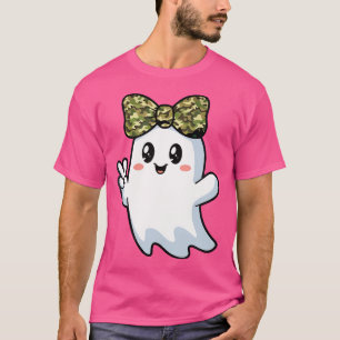 Camiseta Dia de as Bruxas engraçado Camouflage Camo Ghost H