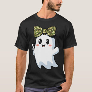 Camiseta Dia de as Bruxas engraçado Camouflage Camo Ghost H