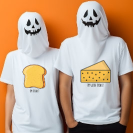 Camiseta Dia de as Bruxas engraçado cheesy, estou com casai
