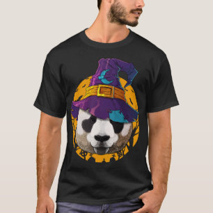 Camiseta Dia de as Bruxas engraçado de bruxa Panda Figurin