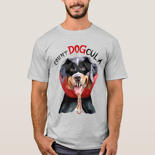 Camiseta Dia de as Bruxas engraçado de Cachorro de Montanha (Frente)
