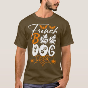 Camiseta Dia de as Bruxas engraçado de Cachorro Francês, Bu