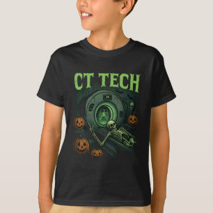 Camiseta Dia de as Bruxas engraçado De Esqueleto Ct Tech Ra