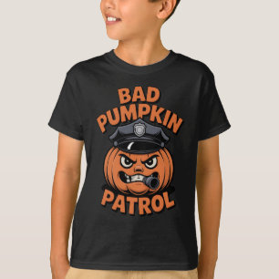 Camiseta Dia de as Bruxas engraçado de patrulha de abóbora 