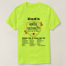 Camiseta Dia de as Bruxas engraçado de Segurança do Monstro