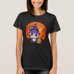 Camiseta Dia de as Bruxas engraçado Gatinho Panda Gatinho, 