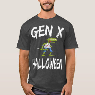 Camiseta Dia de as Bruxas engraçado Gen X Zombie Geração de