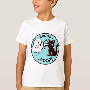 Camiseta Dia de as Bruxas engraçado Ghost Black Cat Boop Ea
