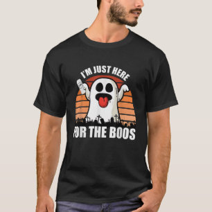 Camiseta Dia de as Bruxas engraçado Ghost Pun Estou Aqui Pa