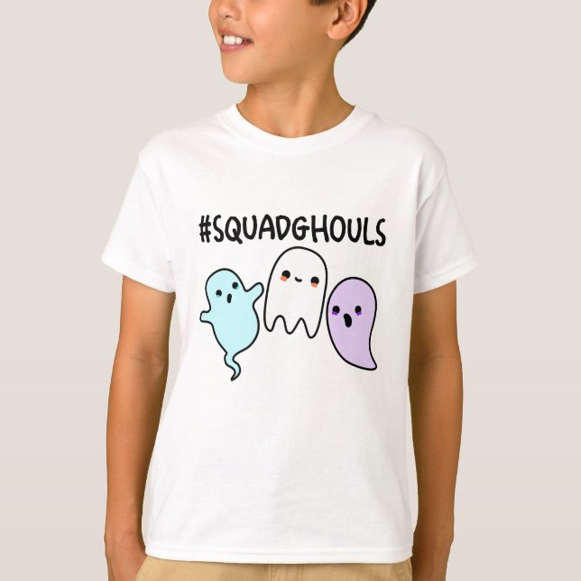 Camiseta Dia de as Bruxas engraçado Ghouls - Lâmpadas do Fa (Frente)