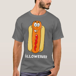 Camiseta Dia de as Bruxas engraçado Hot Dog Costume Hallow