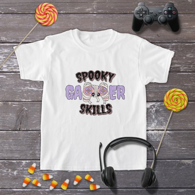 Camiseta Dia de as Bruxas engraçado Mummy Video Gamer Contr (Criador carregado)