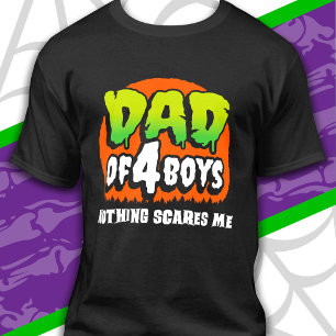 Camiseta Dia de as Bruxas engraçado Nada me assusta Pai de