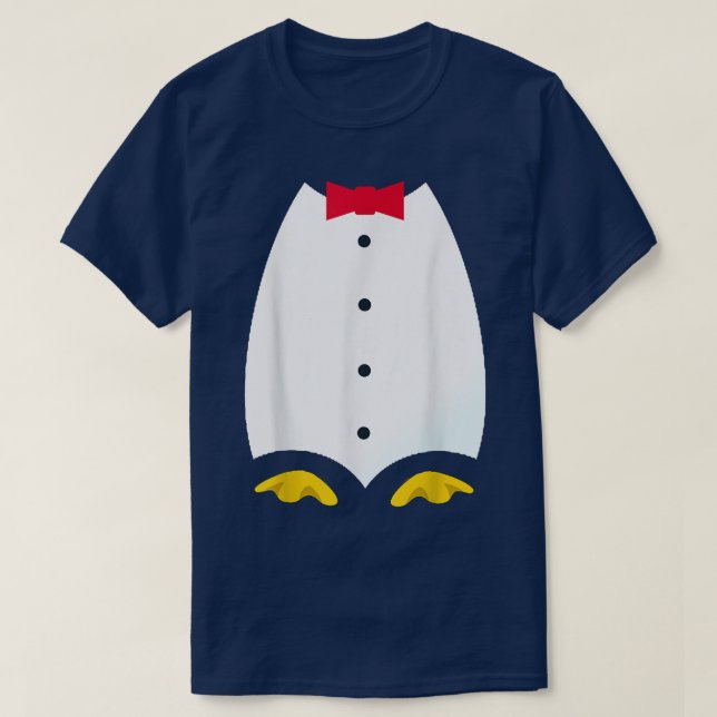 Camiseta Dia de as Bruxas engraçado Penguin Tuedo Costume T (Frente do Design)
