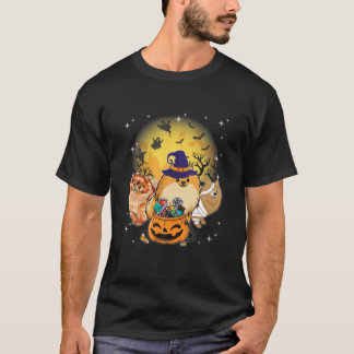 Camiseta Dia de as Bruxas engraçado Pomeraniana Pumpkin Mum
