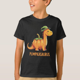 Camiseta Dia de as Bruxas engraçado Pumpkasaurus Dinossauro