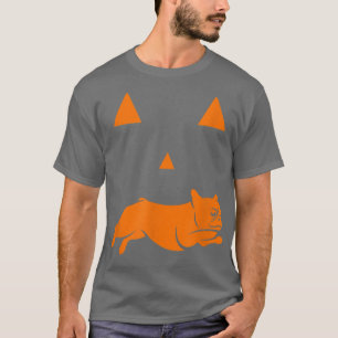 Camiseta Dia de as Bruxas engraçado Pumpkin Bulldog Costume