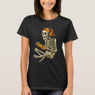 Camiseta Dia de as Bruxas engraçado Skeleton Gamer Vídeo Ga