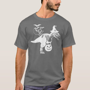 Camiseta Dia de as Bruxas engraçado T-Rex Dinossaur Witat T