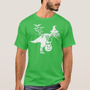 Camiseta Dia de as Bruxas engraçado T-Rex Dinossaur Witat T