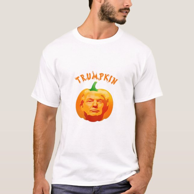 Camiseta Dia de as Bruxas engraçado Trumpkin - Spooky Parod (Frente)