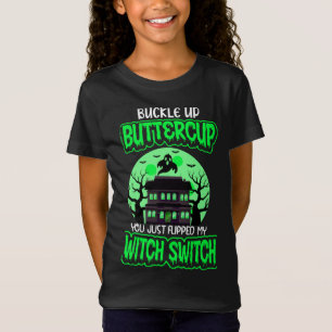 Camiseta Dia de as Bruxas engraçado Witch Switch Neon Green