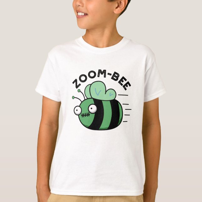 Camiseta Dia de as Bruxas engraçado Zombie Bee Pun (Frente)