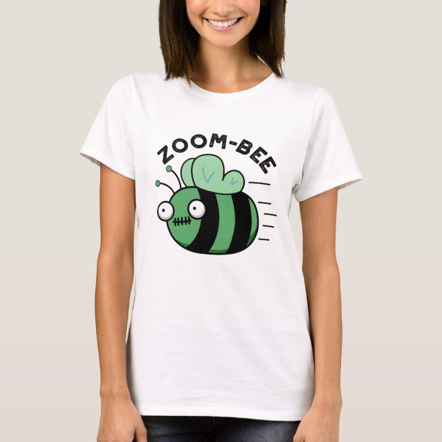 Camiseta Dia de as Bruxas engraçado Zombie Bee Pun (Frente)