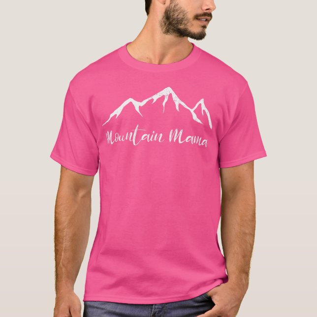 Camiseta Dia de as mães Camping Mountain Mama (Frente)