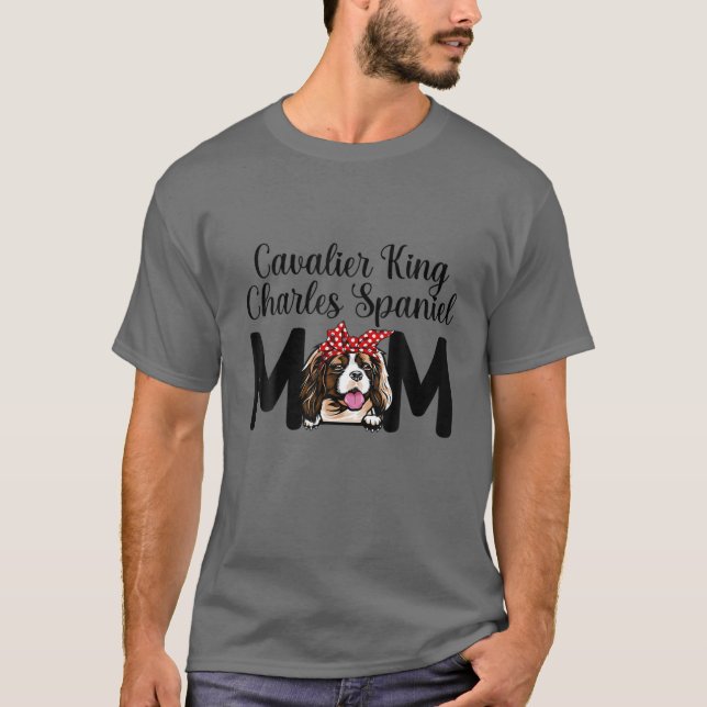 Camiseta Dia de as mães Cavalier do Rei Charles Spaniel (Frente)